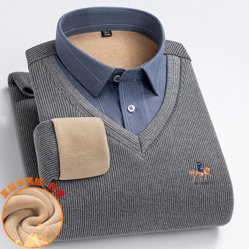 Maglione di lana lavorato a maglia da uomo
